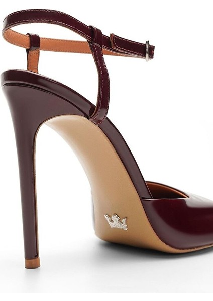 Bordo Kadın Rugan Topuklu Ayakkabı JAB4487 / 2097K fırsatları