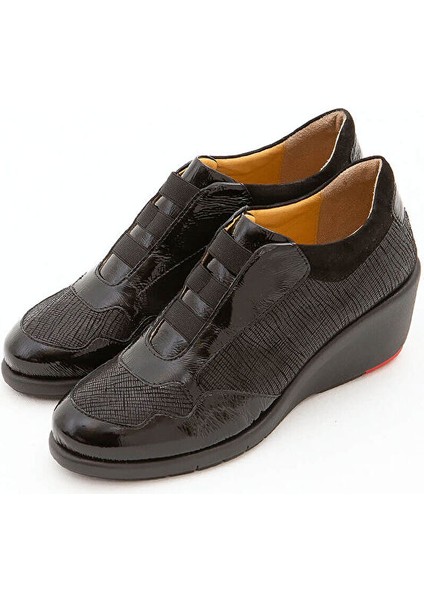 Kadın Hakiki Deri Siyah Comfort Ayakkabı