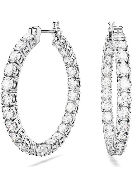 5647715 Swarovski Küpe Matrix:pe Hoop Whi/rhs