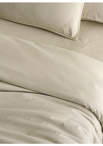 Cotton Mania Mono Taş Rengi Çift Kişilik Nevresim Takımı modelleri