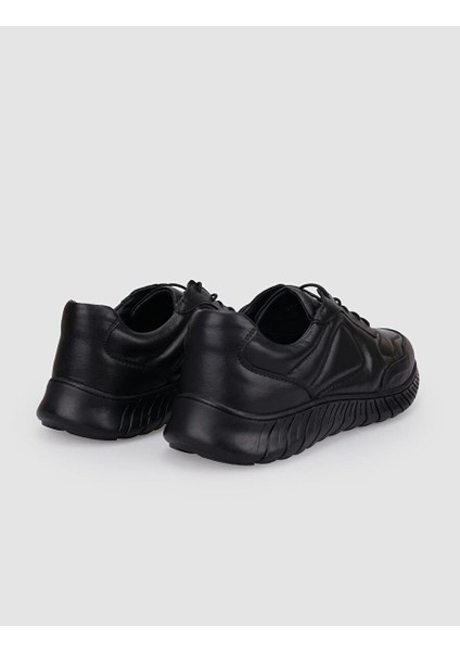 %100 Hakiki Deri Siyah Bağcıklı Erkek Günlük Ayakkabı modelleri