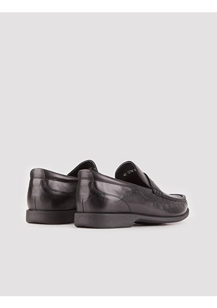 Siyah Erkek Deri Loafer 12578 modelleri