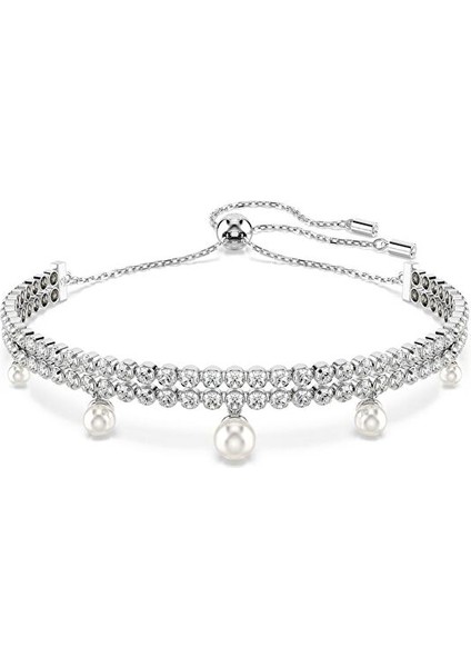 5720870 Swarovski Bilezik SS25 Capsule:bracelet Prl Whı/rhs
