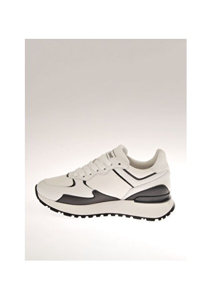 Beyaz-Siyah Kadın Deri Sneaker 20623A fiyatları
