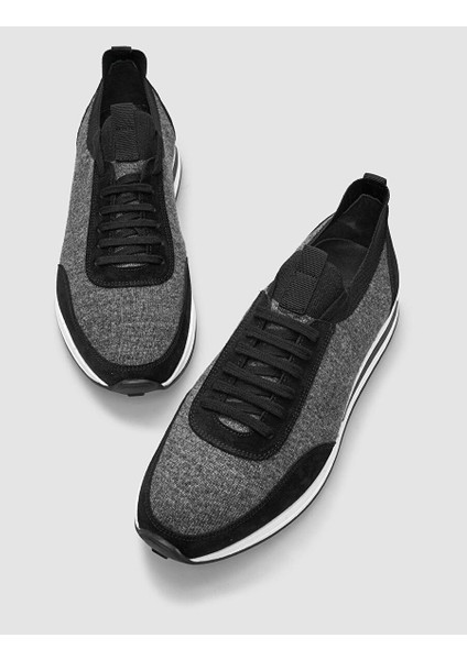 Gri-Siyah Erkek Süet Sneaker 30028 fırsatları