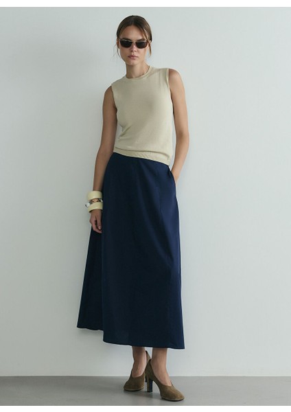 Lacivert Kadın Normal Etek 418136654 R013