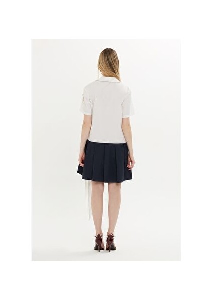 Kolu Nakışlı Kısa Beyaz Elbise indirimleri