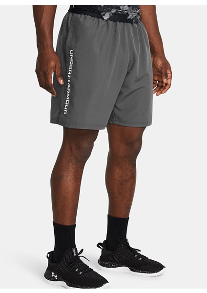 1383356-025-UA Tech Woven Wordmark Gri Erkek Şort