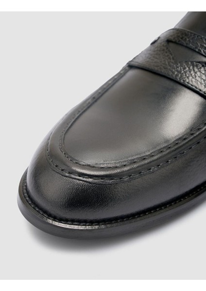 %100 Hakiki Deri Siyah Erkek Klasik Ayakkabı