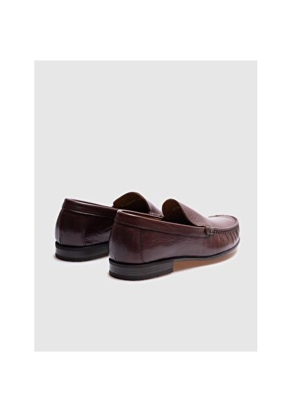 Hakiki Deri Kahverengi Erkek Loafer modelleri