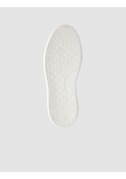 Beyaz-Mavi Erkek Deri Sneaker 125038M
