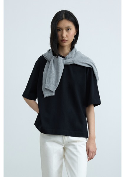 Siyah Nox Oversize Tişört