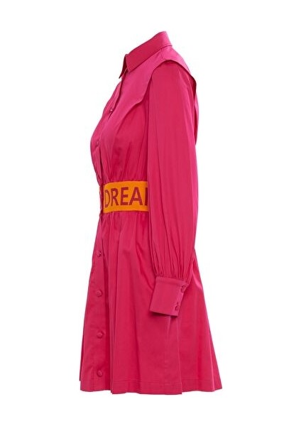 Kemer Detaylı Pembe Kısa Elbise fiyatları