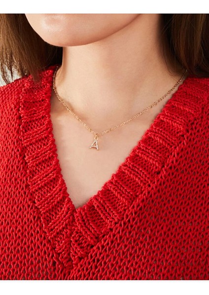 Taşlı Harf Kolye modelleri