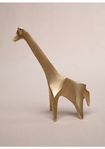 Origami Zürafa Şeklinde Mat Pirinç Dekoratif Obje 10X8 cm fiyatları