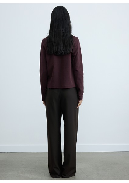 Mürdüm Rumi Basic Uzun Kollu Tişört fırsatları