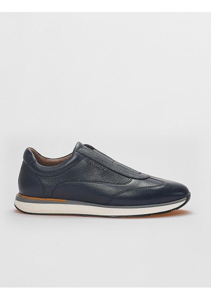 Lacivert Erkek Deri Sneaker 29111