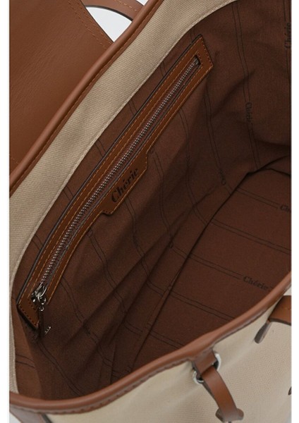 Cosmo Kanvas Leopar Süet Detaylı Bej Kadın Omuz Çantası indirimleri