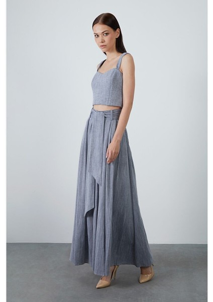 Beli Seyyar Kuşaklı Lacivert Etek fiyatları