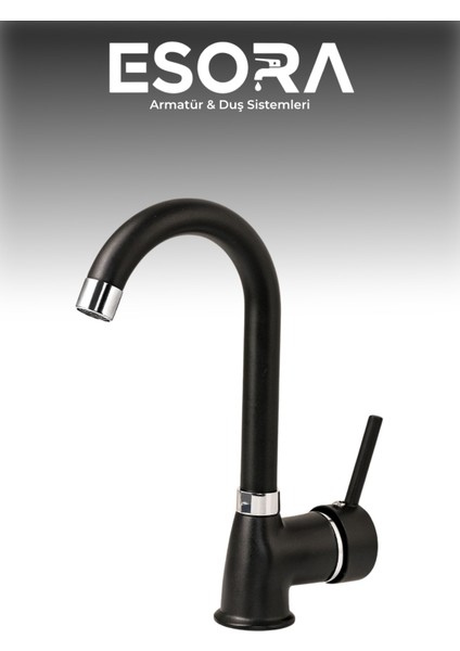 Siyah Robot Tepe Yağmurlama Delta Banyo-Mutfak-Lavabo Bataryası Musluğu Çeşmesi 4' Lü Set Paslanmaz fırsatları