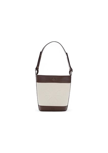 Kanvas Deri Kova Model Omuz Çantası ve Çapraz Askılı Çanta Beyaz