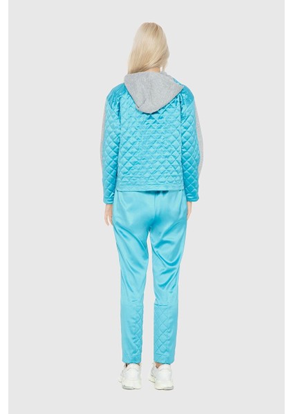 Kontrast Fermuar Detayli Kapitone Sweatshirt modelleri