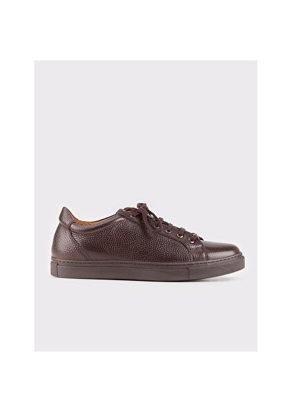 Kahverengi Erkek Deri Sneaker 21406