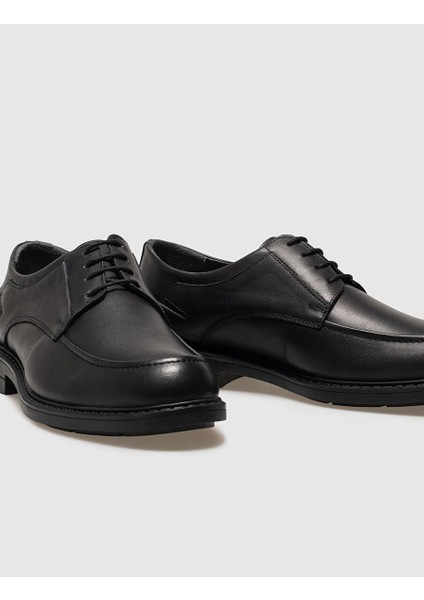 Hakiki Deri Siyah Bağcıklı Erkek Günlük Ayakkabı indirimleri