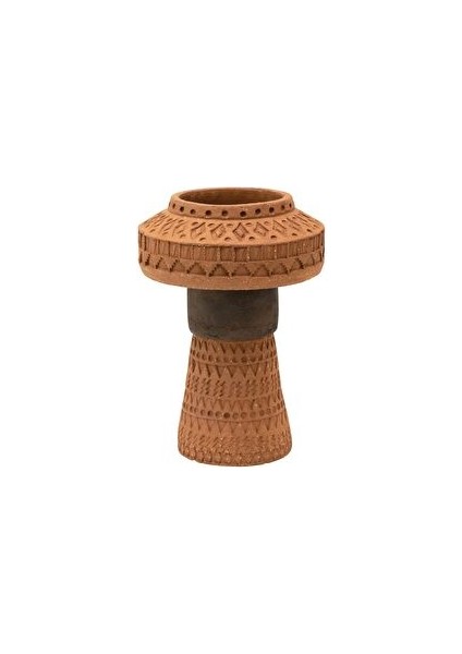 El Yapımı Kabartmalı Terracotta Vazo