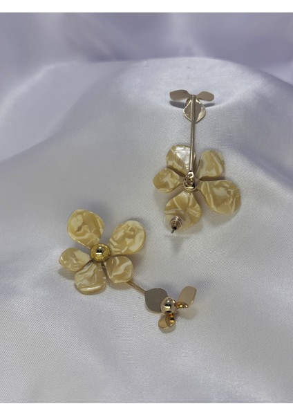 Flora Renkli Gold Küpe modelleri