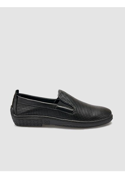 %100 Hakiki Deri Siyah Erkek Loafer
