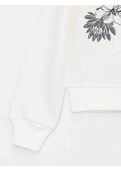 Kız Çocuk Üç Iplik Aksesuarlı Baskılı Sweatshirt modelleri