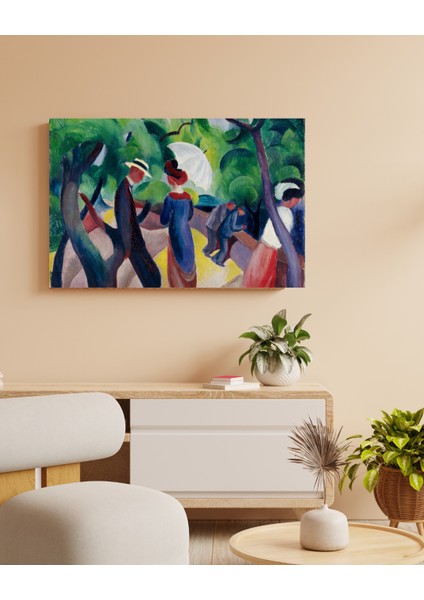 August Macke Promenade - Ahşap Mdf Tablo