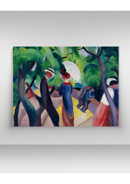 August Macke Promenade - Ahşap Mdf Tablo fiyatları