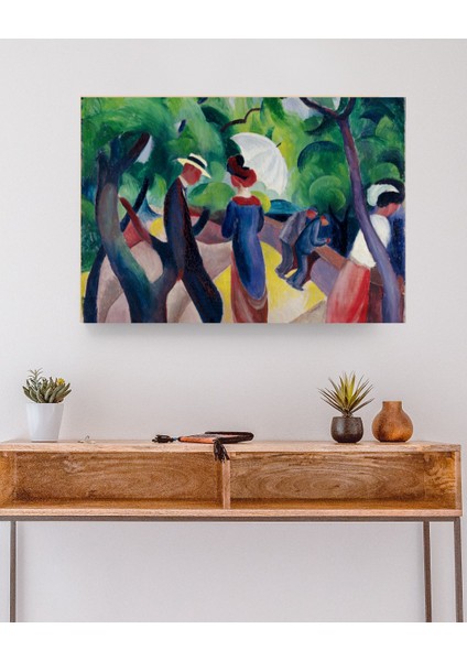 August Macke Promenade - Ahşap Mdf Tablo modelleri