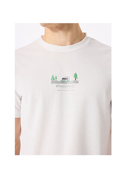 Ekru Erkek Relaxed Baskılı T-Shirt D5SM-TST3841 fırsatları