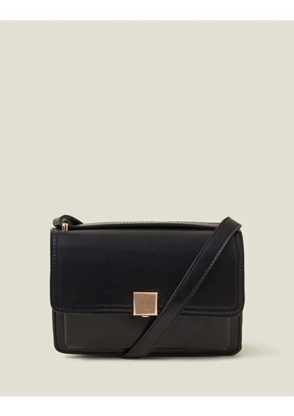 Kilitli Çapraz Çanta Siyah