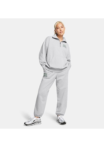 Kadın Ua Icon Heavyweight Terry Oversized Yarım Fermuarlı Sweatshirt 1386495-011 modelleri