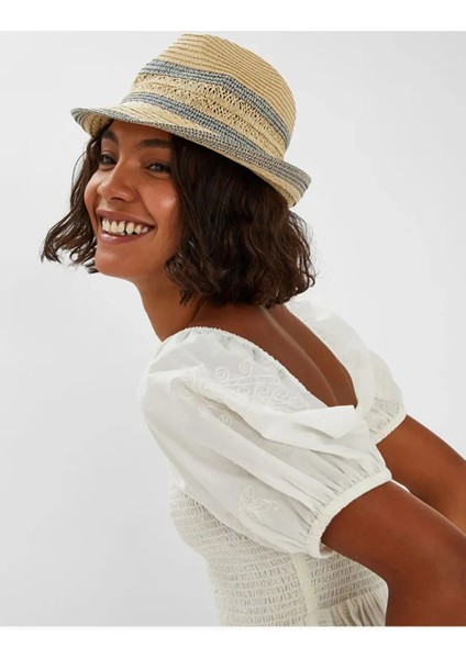 Navy Şerit Hasır Şapka fırsatları