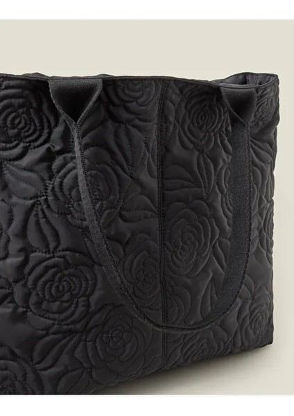 Gül Nakışlı Omuz Çantası Siyah fırsatları