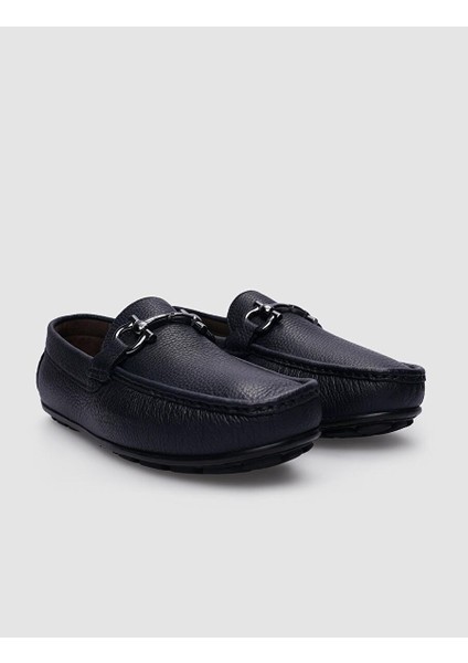 Hakiki Deri Lacivert Tokalı Erkek Loafer fiyatları