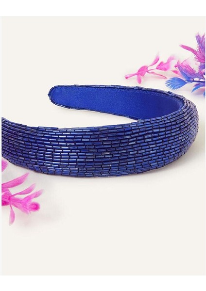 Blue Beaded Headband Blue fiyatları