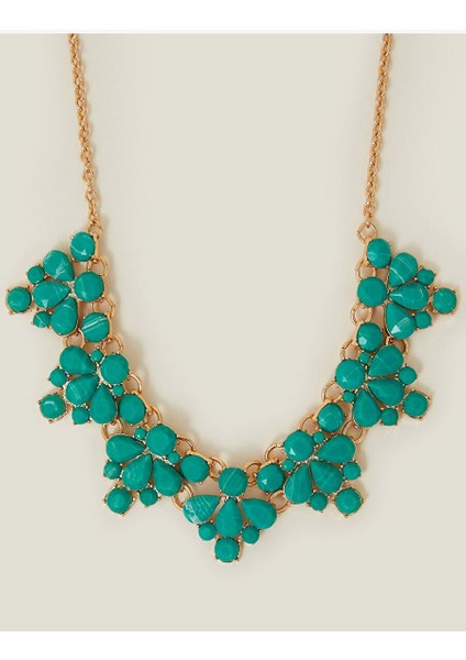 Boncuk Nakışlı Kolye Turkuaz fiyatları