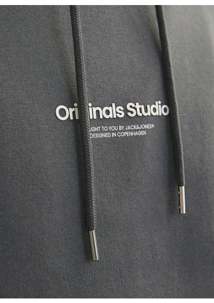 Koyu Gri Erkek Kapüşon Loose Fit Sweatshirt 12241687_JORVESTERBRO Sweat Hood No modelleri