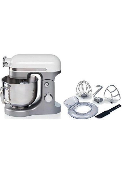 Moderna 1600W 5,5l Döküm Mutfak Şefi Beyaz Stand Mikser fırsatları