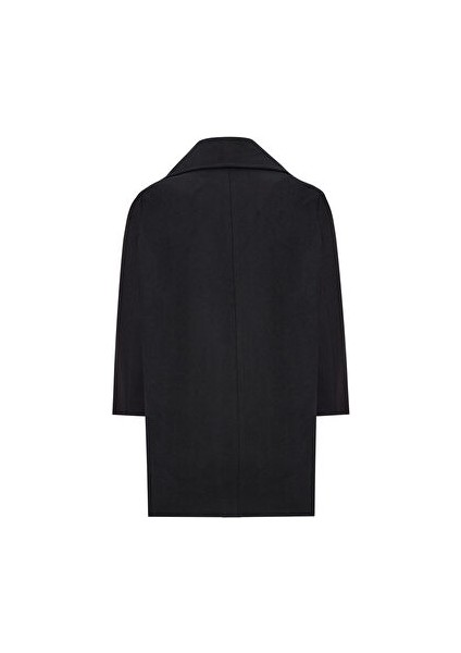 P By Paltoı Siyah Kadın Standart Düz Kaban 3884 fiyatları