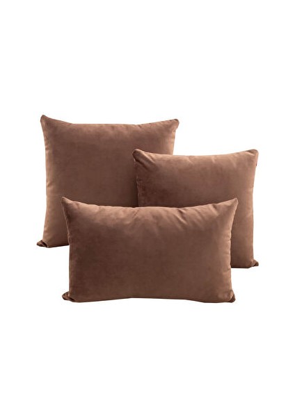 Kahve 3'lü Kırlent Seti