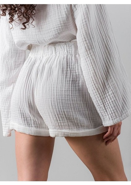 Parla Kadın Şort Ekru modelleri