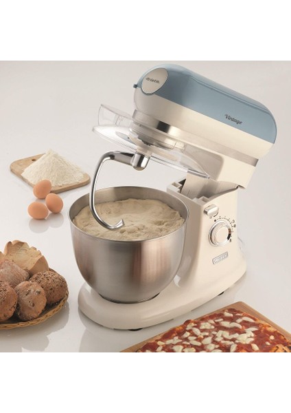 Vintage 1200W 5,5l Mutfak Şefi Mavi Stand Mikser fiyatları