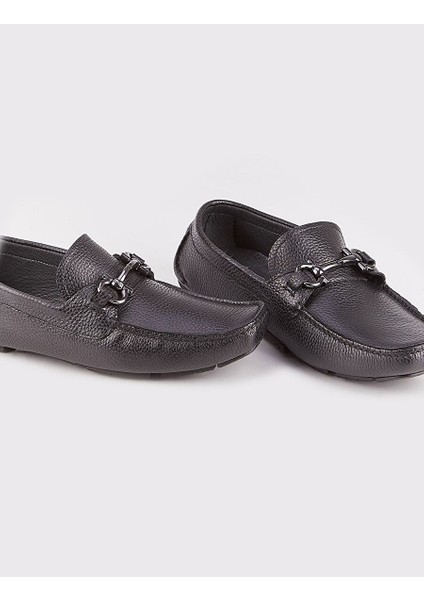 Erkek Hakiki Deri Toka Detaylı Siyah Loafer Ayakkabı indirimleri